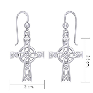 The Celtic Four Point Knot Cross Earrings TER1958 - Jewelry